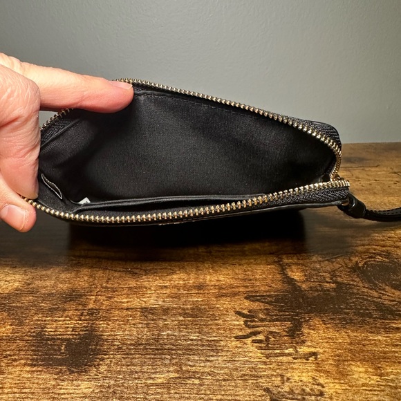 Coach Embossed Black Wristlet - Picture 5 of 8